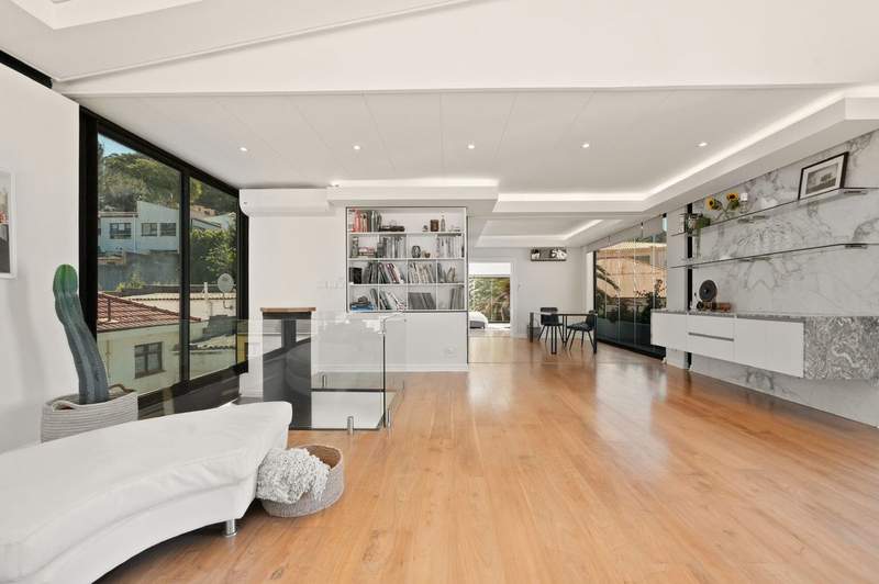 Open plan interior with clean finishes